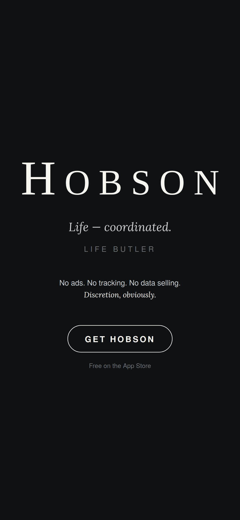 Hobson — life, coordinated